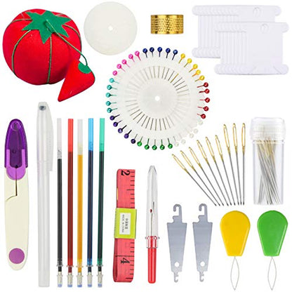 Similane Embroidery Kit 215 Pcs,100 Colors Threads,5 Pcs Embroidery Hoops,3 Pcs Aida Cloth,40 Sewing Pins,Cross Stitch Tools and Embroidery Starter Kit for Adults Beginners
