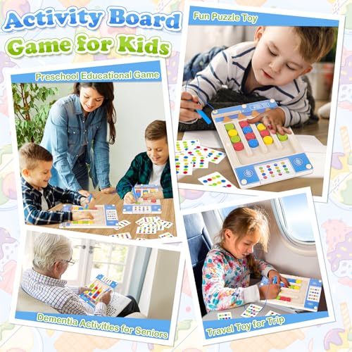 3 4 5 Year Old Boy Birthday Gift, Kids Magnetic Color Matching Puzzle Board - color: Ice Cream