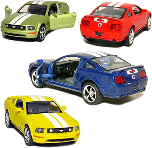 KiNSMART - 2006 Ford Mustang GT 1:38 Scale 5" Die Cast Metal Model Toy Car (4Set Race) - color: 4set Race