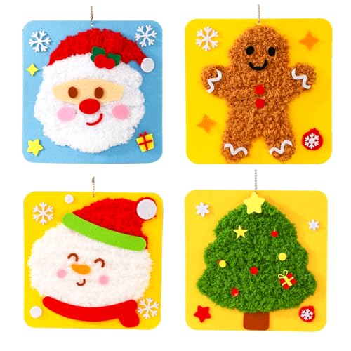 PupuMiao Sewing Kit for Kids DIY Embroidery Sewing Kit Cute Animal Sewing Projects Easy Crafts with English Instructions, Perfect for Beginners, Girls Boys Ages 4-12 (Christmas Theme) - color: Christmas Theme
