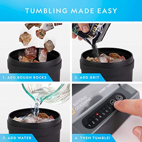 National Geographic Rock Tumbler Refill Kit with 1 Lb. Rough Agate - style: Agate Mix
