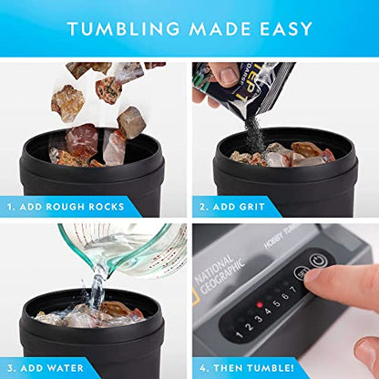 National Geographic Rock Tumbler Refill Kit with 1 Lb. Rough Agate - style: Agate Mix