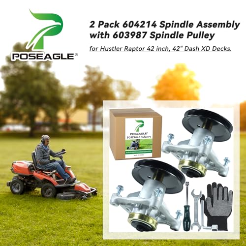 2 Pack 604214 Spindle Assembly Kit for Hustler Raptor 42 Spindles - size: A07 2x604214 Spindle Kit