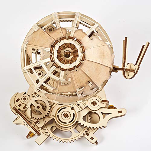 UGEARS Globe 3D Wooden Puzzles for Adults - Wooden Model Kits for Adults Brain Teaser Puzzles Models for Adult to Build Mechanical Models Educational World Globes Puzzle Hobby Set
