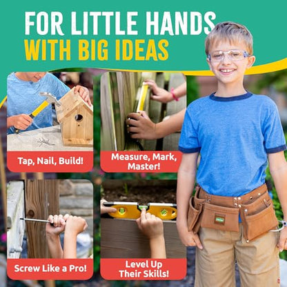 SparkJump Deluxe Kids Tool Set and DIY Wood Building Kits