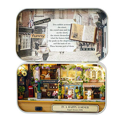 MAGQOO 3D Wooden Dollhouse Miniature DIY Doll House Kit with Furniture,1:100 DIY Box Theater Kit (Pack of 2) - color: Q-004/Q-005