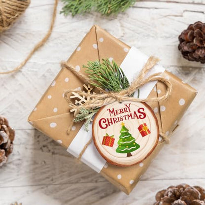 Max Fun Natural Wood Slices for Crafts Christmas Ornament, 30PCS 3.1-3.5'' - size: 2.4"-2.8"