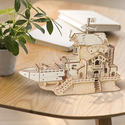 3D Wooden Puzzles for Adults, DIY Pirate Ship Model Building Kit