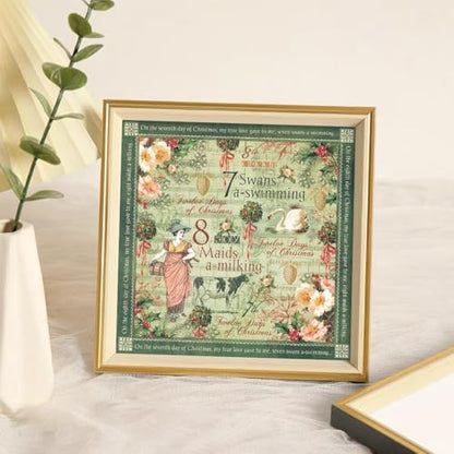 6x6" Cardstock Single Sided Scrapbooking,Craft Decorative Scrap Book Paper - color: 24sheets-carols