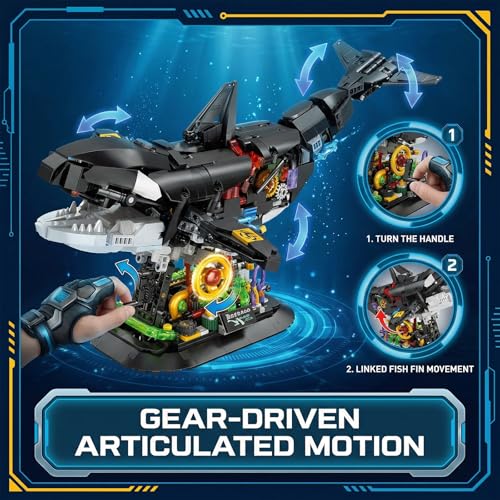 Mechanical Orca Building Set Steampunk Model Kit - color: Orca