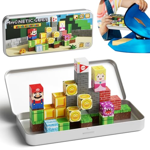 Magnetic Adventure Travel STEM：35PCS Mini Blocks Kit for Ages 3-5 - size: 35PCS