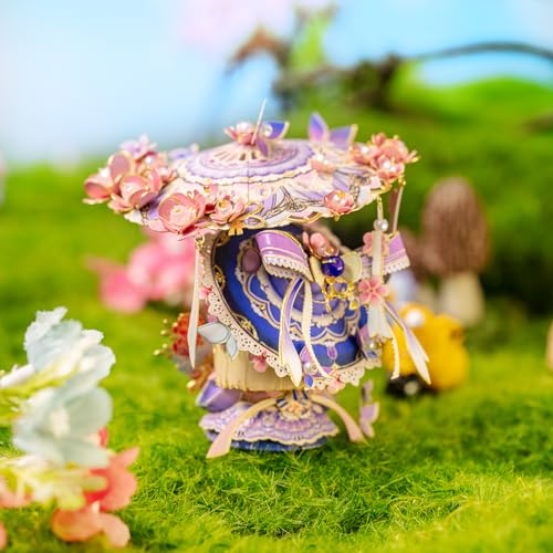 MU 3D Metal Puzzles for Adult Flower Lady Cat Figures Model Kitty Assembling, Metal Models Kits Miniature Building, Hobby Birthday New Year Gifts Home Desk Decor Collectibles - style: Flower Lady Kitty