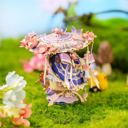 MU 3D Metal Puzzles for Adult Flower Lady Cat Figures Model Kitty Assembling, Metal Models Kits Miniature Building, Hobby Birthday New Year Gifts Home Desk Decor Collectibles - style: Flower Lady Kitty