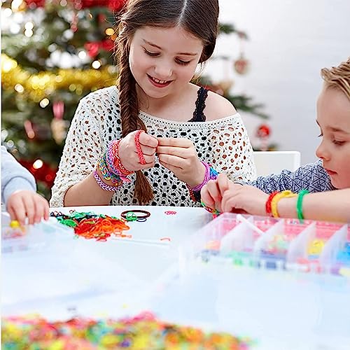 YITOHOP 15000+ Loom Rubber Bands Bracelet Kit, Rubber Bands for Bracelet Making Kit,Loom Bracelet Making Kit with 3 Layer Container,30 Colors,380 Beads, Charms Hooks Tools - color: Blue