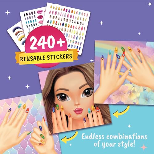 BSCOOL Nails and Makeup Coloring Book for Girls 2 Pack. Sticker Book - color: 2 PCS - Nails and Make Up