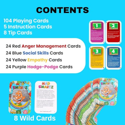 Thought-Spot Mad Smartz Anger Management & Social Skills Game for Kids & Teens | Impulse Control & CBT Tool for Emotional Regulation | for Home, School, or Therapy | Autism & ADHD Must-Have