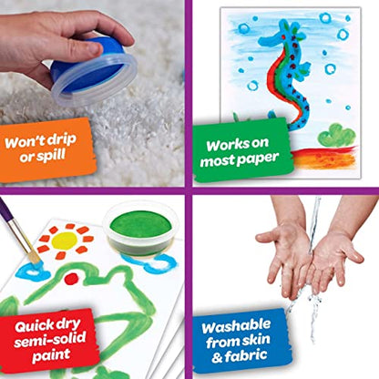 Crayola Spill Proof-Paint Set - Washable Paint for Kids, Includes Paint Brush & Paper, No Drip, Less Mess Arts & Crafts, Toddler Gift, Ages 3+ (Pack of 2) - size: 1 Count (Pack of 2)