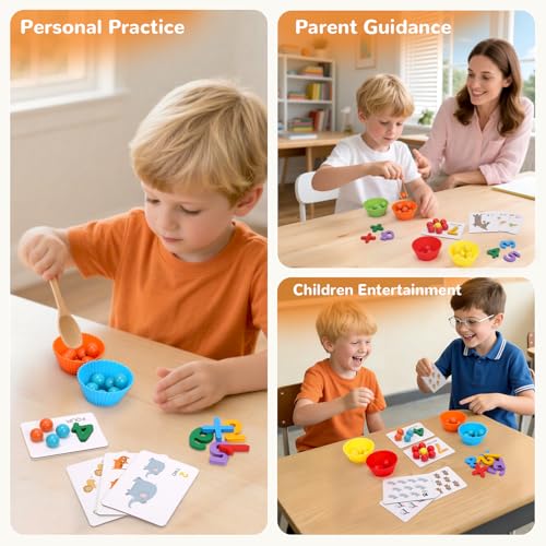 Wooden Peg Board Bead Game, Montessori Arithmetic Math Toy Set