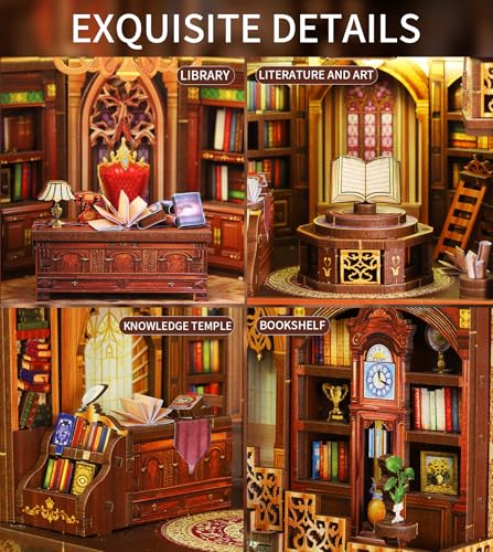 Spilay Book Nook Kit for Adults, Wanguo Bookstore DIY Miniature House Kit - color: Wanguo Bookstore