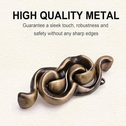 6 PCS Metal Brain Teaser Puzzles for Adults and Kids, Disentanglement Metal Logic Puzzle Set, IQ Mind Challenge Brain Games Toy Gift(6PCS Metal A)