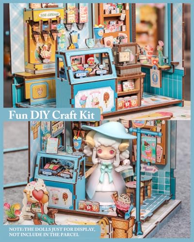 Cutefun Book Nook Kit - DIY Miniature Dollhouse Kit for Adults and Teens - color: Bella's Ice Cream