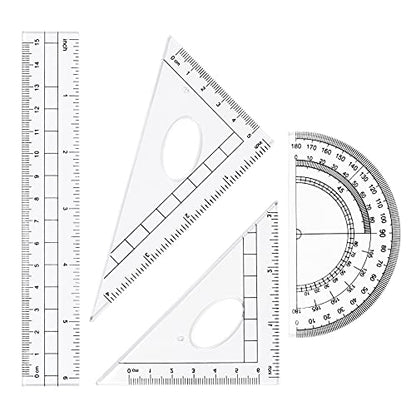 Vobou Math Geometry Sets 10 Pcs, Student Supplies Kit, for School (Green - color: Green