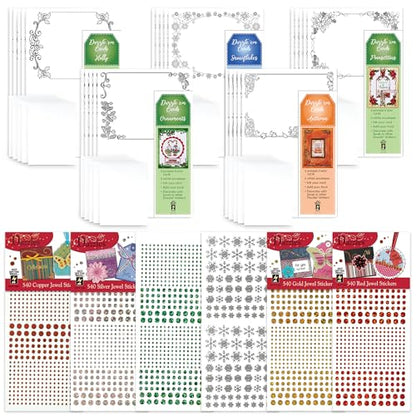Paper Wishes – Dazzle ‘em Card Kits & Jewel Dazzles Sticker Fall & Christmas Collections for Scrapbooking, Gifts and All of Your DIY Crafting, Art & Creative Projects - Inspiration at Your Fingertips - color: Fall & Christmas