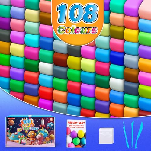 Air Dry Clay, 108 Colors Modeling Magic Clay for Kids - color: 108 Colors