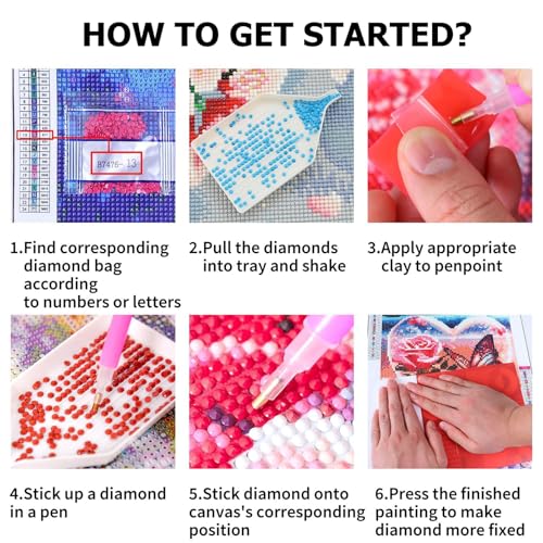 Cherry Blossom Diamond Art Kits for Adults, Flower Diamond Painting Kits - color: HS028-1