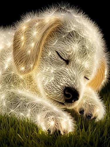 BYGFHLYW 5D Diamond Painting Kit, Dog Diamond Art for Adults 12X16In - color: KM1138-1