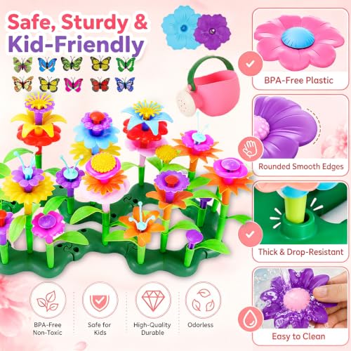 109pcs Flower Garden Building Toys Set - STEM Montessori Toys for Girls - size: Hyper Set - 109pcs