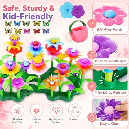 109pcs Flower Garden Building Toys Set - STEM Montessori Toys for Girls - size: Hyper Set - 109pcs