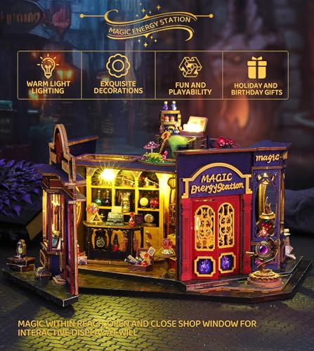 Spilay DIY Miniature House Kit for Adults, Miniature Dollhouse Building Kit - color: Christmas Wonderland