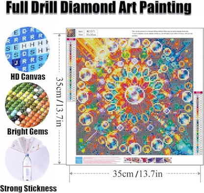 Ekuxom Mandala Diamond Art Kits for Adults-5D Diamond Painting - color: Mandala
