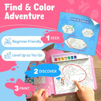 JoyCat Find & Color Paint with Water Coloring Books for Toddlers - style: Magical Pony