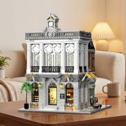 European City Bank Modern Modular Mini Building Set 2080PCS - style: Mini European City Bank