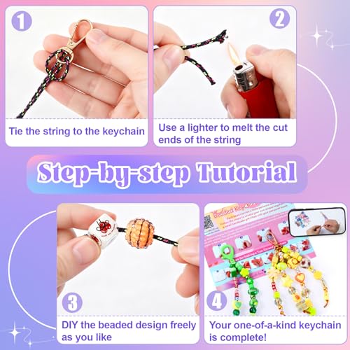 TOHONGADON 1501 Pcs DIY Bag Charm Kit, Colorful Keychain Making Kit - color: 1501 Pcs Beads