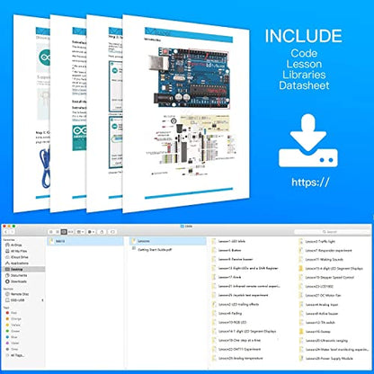Miuzei Starter Kit with Breadboard Power Supply Compatible with Arduino IDE