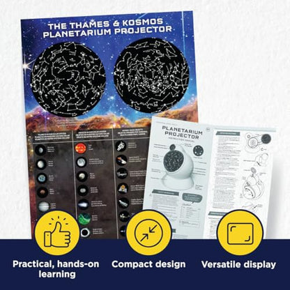 The Thames & Kosmos Planetarium Projector Essential STEM Tool | Illuminate Your Room as a Planetarium Theater | Dual Projector Casts Star Maps & Space-Themed Images from the James Webb Space Telescope