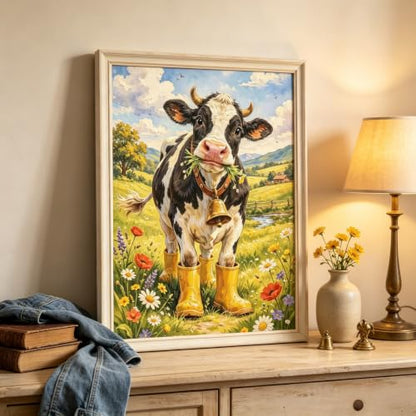 BYGFHLYW 5D Cow Diamond Painting Kit for Adults, Animal Diamond Art Kits - color: KM1230-1