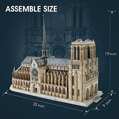 CubicFun 3D Puzzles for Adults - Large Notre Dame de Paris 3D Puzzle - style: Notre Dame de Paris