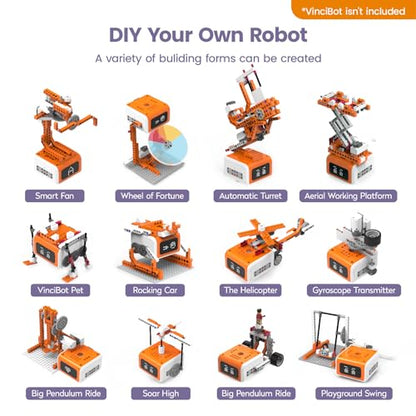 Creator Kit for VinciBot, 434+ Pcs STEM Building Set Ages 8-12