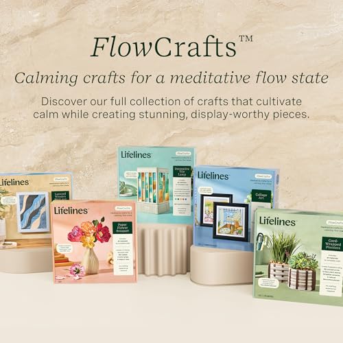 Lifelines FlowCrafts, Paper Flower Bouquet - Create a 5-Flower Bouquet with 80+ Petals, 2 Leafy Sprigs & Elegant Vase - Sensory Arts & Crafts Kit for Teens & Adults - Paper Decorations - style: Paper Flower Bouquet