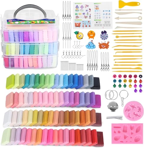 Aestd-ST Polymer Clay Kit 72 Colors, Oven Bake Modeling Clay for Kids - color: 72 Colors