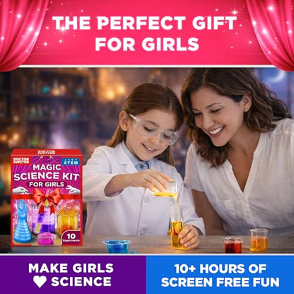 Doctor Jupiter Girls' Magic Science Experiments Kit for Kids Ages 8+ - style: Magic Science Kit for Girls: 8+