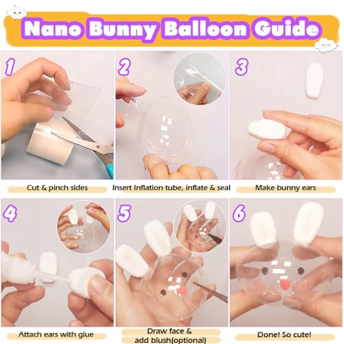 Nano Tape Bubble Kit with Clay, Marker, 6-Design Guide Squishy Maker Set - color: Nano Tape Bubble