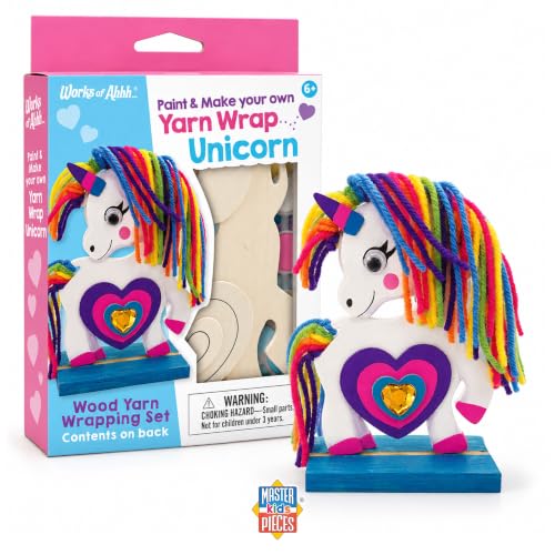 Works of Ahhh... Craft Set - Unicorn Wood Yarn Wrapping Family Craft Kit - style: Yarn Wrap Unicorn