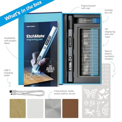 EtchMate Engraving Pen for Metal, Wood, Glass, Plastic & All Materials