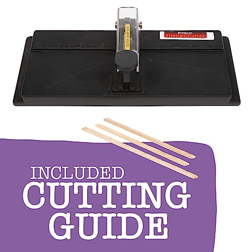 Pitsco Education Timber Cutter, Make Precise Horizontal and Angular cuts, Ideal Cutting Tool for Model Bridges, Towers, and Airplanes, Hand Tools for Cutting Soft Wood, Includes Replacement Blades