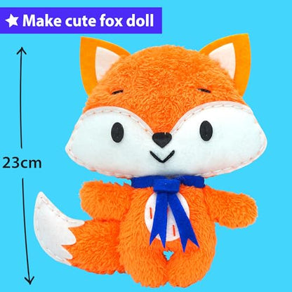 KRAFUN Fox Sewing Kit for Kids Ages 8-12 - No Scissors No Glue - color: Fox